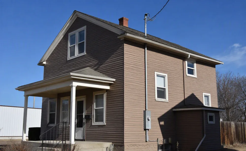 Historic Casper brick home in winter