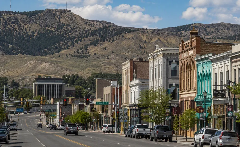 Oak-canopied street in Casper, WY